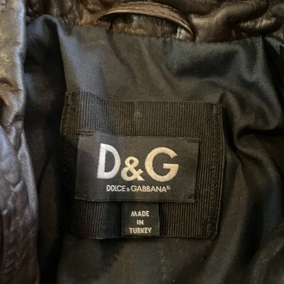 D&G leather jacket new no tags - Picture 4 of 7